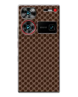 Чехол для ZTE Nubia Z60 Ultra с картинкой «Gucci — шоколадная сетка»