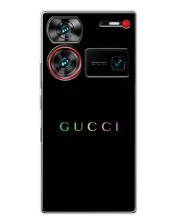 Чехол для ZTE Nubia Z60 Ultra с картинкой «Gucci — неоновый минимализм»