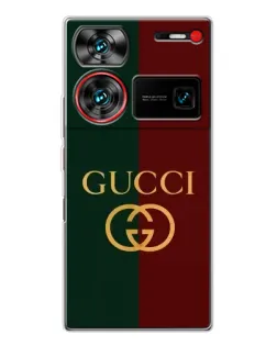 Чехол для ZTE Nubia Z60 Ultra с картинкой «Gucci — темно-зеленый градиент»
