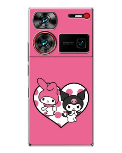 Чехол для ZTE Nubia Z60 Ultra с картинкой «Kuromi и My Melody»