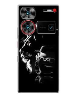 Чехол для ZTE Nubia Z60 Ultra с картинкой «BMW и лев» Чехол для ZTE Nubia Z60 Ultra с картинкой «BMW и лев»