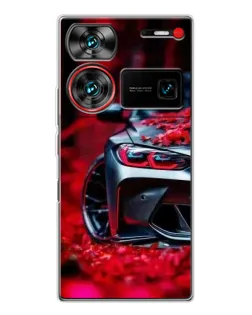 Чехол для ZTE Nubia Z60 Ultra с картинкой «Спортивная BMW и цветы» Чехол для ZTE Nubia Z60 Ultra с картинкой «Спортивная BMW и цветы»