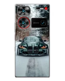 Чехол для ZTE Nubia Z60 Ultra с картинкой «BMW в зимнем лесу» Чехол для ZTE Nubia Z60 Ultra с картинкой «BMW в зимнем лесу»