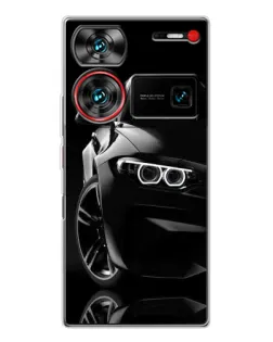 Чехол для ZTE Nubia Z60 Ultra с картинкой «Черная BMW — профиль» Чехол для ZTE Nubia Z60 Ultra с картинкой «Черная BMW — профиль»