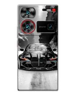 Чехол для ZTE Nubia Z60 Ultra с картинкой «BMW — акварельный дрифт» Чехол для ZTE Nubia Z60 Ultra с картинкой «BMW — акварельный дрифт»