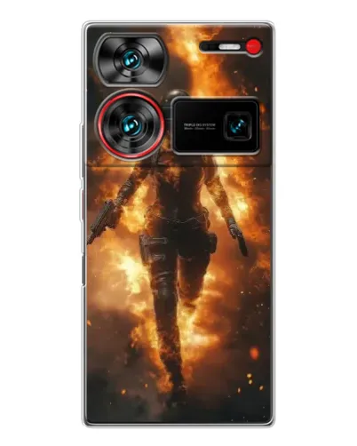Чехол для ZTE Nubia Z60 Ultra с картинкой «BMW — скорость в дожде»