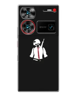 Чехол для ZTE Nubia Z60 Ultra с картинкой «PUBG — силуэт воина»