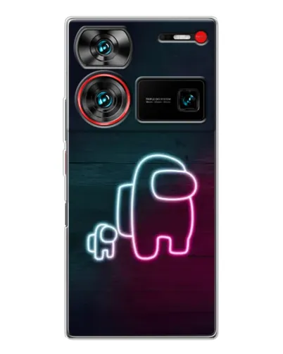 Чехол для ZTE Nubia Z60 Ultra с картинкой «Among Us неон-арт» Чехол для ZTE Nubia Z60 Ultra с картинкой «Among Us неон-арт»