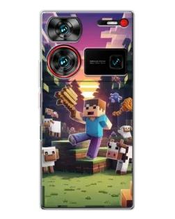Чехол для ZTE Nubia Z60 Ultra с картинкой «Стив на ферме» Чехол для ZTE Nubia Z60 Ultra с картинкой «Стив на ферме»