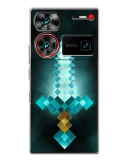 Чехол для ZTE Nubia Z60 Ultra с картинкой «Алмазный меч неон» Чехол для ZTE Nubia Z60 Ultra с картинкой «Алмазный меч неон»