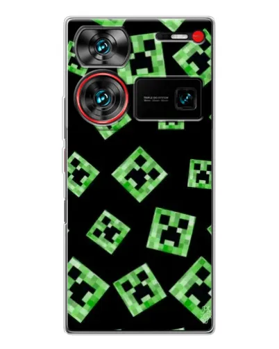 Чехол для ZTE Nubia Z60 Ultra с картинкой «Паттерн с криперами» Чехол для ZTE Nubia Z60 Ultra с картинкой «Паттерн с криперами»