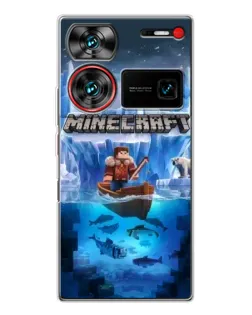 Чехол для ZTE Nubia Z60 Ultra с картинкой «Minecraft ледяной мир» Чехол для ZTE Nubia Z60 Ultra с картинкой «Minecraft ледяной мир»
