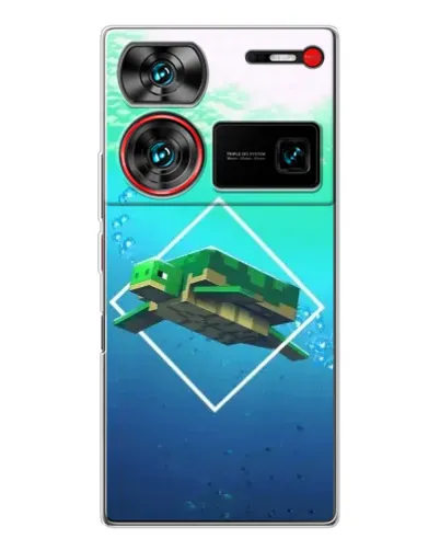 Чехол для ZTE Nubia Z60 Ultra с картинкой «Черепаха Minecraft» Чехол для ZTE Nubia Z60 Ultra с картинкой «Черепаха Minecraft»