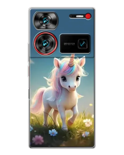 Чехол для ZTE Nubia Z60 Ultra с картинкой «Единорог на поляне» Чехол для ZTE Nubia Z60 Ultra с картинкой «Единорог на поляне»