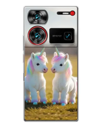 Чехол для ZTE Nubia Z60 Ultra с картинкой «Пара единорогов» Чехол для ZTE Nubia Z60 Ultra с картинкой «Пара единорогов»