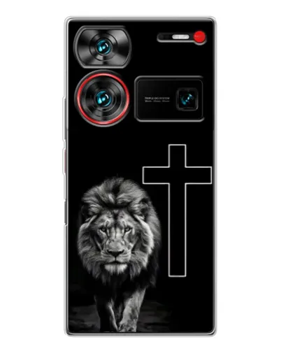 Чехол для ZTE Nubia Z60 Ultra с картинкой «Лев и Крест» Чехол для ZTE Nubia Z60 Ultra с картинкой «Лев и Крест»