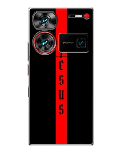 Чехол для ZTE Nubia Z60 Ultra с картинкой «Красная линия веры» Чехол для ZTE Nubia Z60 Ultra с картинкой «Красная линия веры»