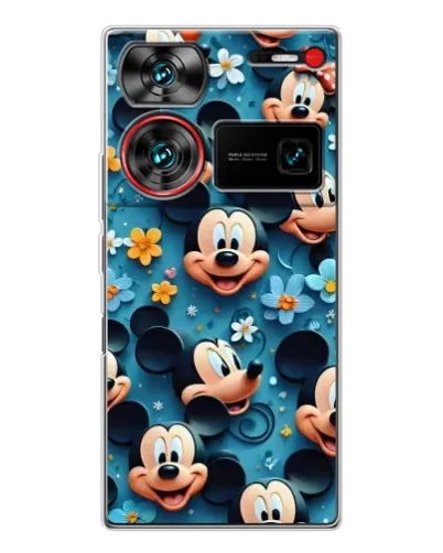 Чехол для ZTE Nubia Z60 Ultra с картинкой «Паттерн Микки и Минни»
