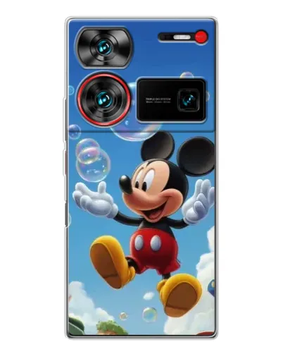 Чехол для ZTE Nubia Z60 Ultra с картинкой «Mickey и мыльные пузыри»