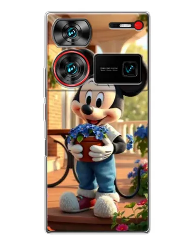 Чехол для ZTE Nubia Z60 Ultra с картинкой «Микки садовод»