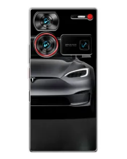 Чехол для ZTE Nubia Z60 Ultra с картинкой «Tesla Model S Look» Чехол для ZTE Nubia Z60 Ultra с картинкой «Tesla Model S Look»