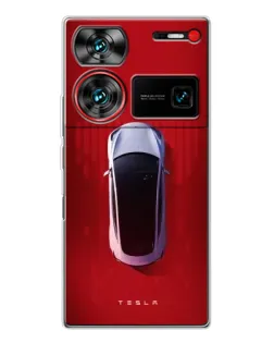 Чехол для ZTE Nubia Z60 Ultra с картинкой «Tesla Top View» Чехол для ZTE Nubia Z60 Ultra с картинкой «Tesla Top View»