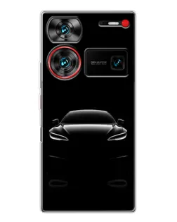 Чехол для ZTE Nubia Z60 Ultra с картинкой «Силуэт Tesla Night» Чехол для ZTE Nubia Z60 Ultra с картинкой «Силуэт Tesla Night»