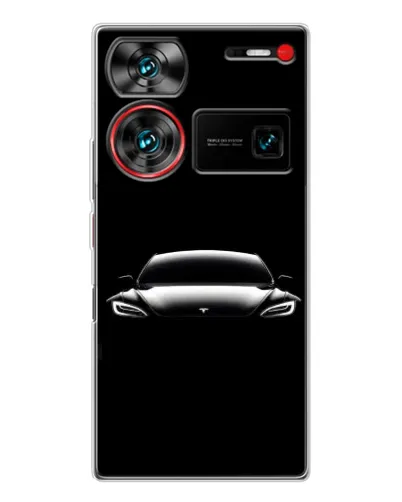 Чехол для ZTE Nubia Z60 Ultra с картинкой «Фары Tesla Night» Чехол для ZTE Nubia Z60 Ultra с картинкой «Фары Tesla Night»