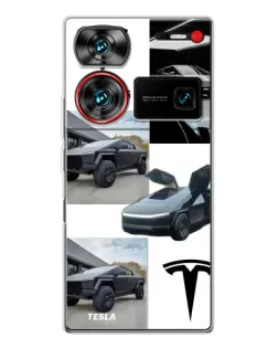 Чехол для ZTE Nubia Z60 Ultra с картинкой «Коллаж Cybertruck Tesla» Чехол для ZTE Nubia Z60 Ultra с картинкой «Коллаж Cybertruck Tesla»