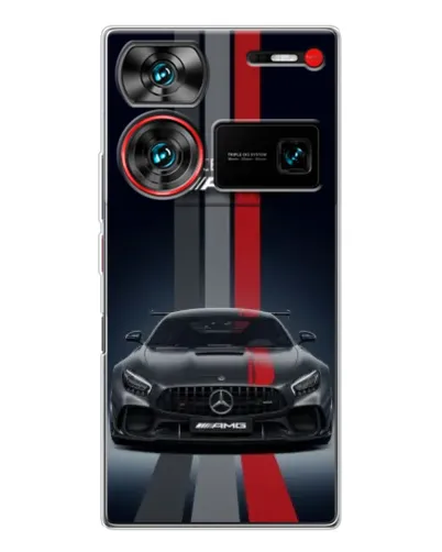 Чехол для ZTE Nubia Z60 Ultra с картинкой «Mercedes — белый карбон»