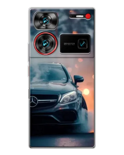 Чехол для ZTE Nubia Z60 Ultra с картинкой «Mercedes — ночной город»