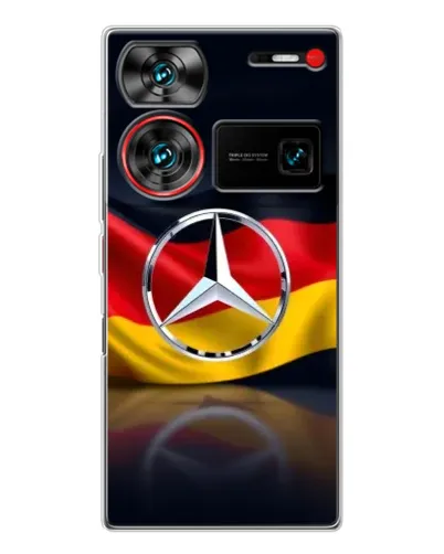 Чехол для ZTE Nubia Z60 Ultra с картинкой «Mercedes — флаг Германии»