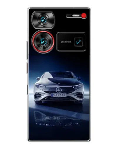 Чехол для ZTE Nubia Z60 Ultra с картинкой «Ночной Mercedes EQ»