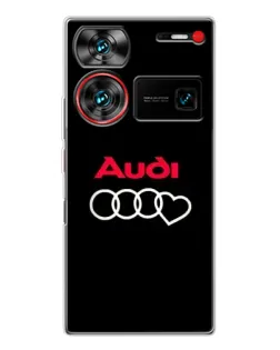 Чехол для ZTE Nubia Z60 Ultra с картинкой «Логотип Audi Heart» Чехол для ZTE Nubia Z60 Ultra с картинкой «Логотип Audi Heart»