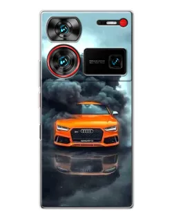 Чехол для ZTE Nubia Z60 Ultra с картинкой «Audi в облаках дыма» Чехол для ZTE Nubia Z60 Ultra с картинкой «Audi в облаках дыма»