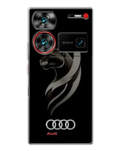 Чехол для ZTE Nubia Z60 Ultra с картинкой «Графика — пантера и Audi» Чехол для ZTE Nubia Z60 Ultra с картинкой «Графика — пантера и Audi»