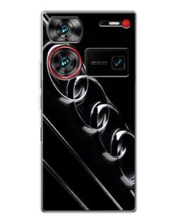 Чехол для ZTE Nubia Z60 Ultra с картинкой «Audi — абстрактные кольца» Чехол для ZTE Nubia Z60 Ultra с картинкой «Audi — абстрактные кольца»