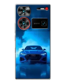Чехол для ZTE Nubia Z60 Ultra с картинкой «Audi — голубая энергия» Чехол для ZTE Nubia Z60 Ultra с картинкой «Audi — голубая энергия»