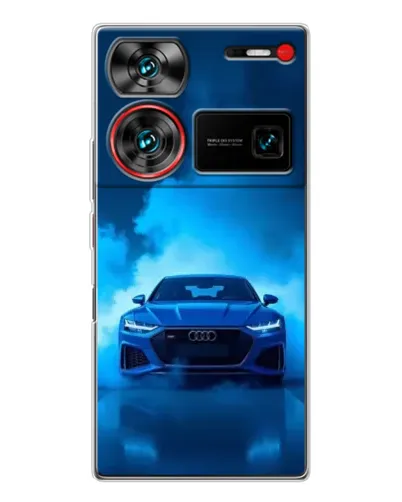 Чехол для ZTE Nubia Z60 Ultra с картинкой «Audi — голубая энергия» Чехол для ZTE Nubia Z60 Ultra с картинкой «Audi — голубая энергия»
