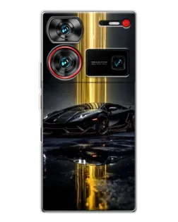 Чехол для ZTE Nubia Z60 Ultra с картинкой «Ночной Lamborghini драйв» Чехол для ZTE Nubia Z60 Ultra с картинкой «Ночной Lamborghini драйв»