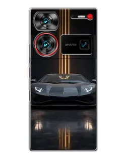 Чехол для ZTE Nubia Z60 Ultra с картинкой «Lamborghini золотые линии» Чехол для ZTE Nubia Z60 Ultra с картинкой «Lamborghini золотые линии»