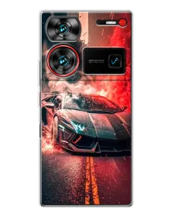 Чехол для ZTE Nubia Z60 Ultra с картинкой «Lamborghini красный дым»