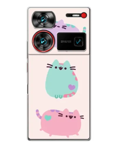 Чехол для ZTE Nubia Z60 Ultra с картинкой «Pusheen трио» Чехол для ZTE Nubia Z60 Ultra с картинкой «Pusheen трио»