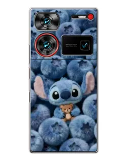 Чехол для ZTE Nubia Z60 Ultra с картинкой «Стич и голубика» Чехол для ZTE Nubia Z60 Ultra с картинкой «Стич и голубика»