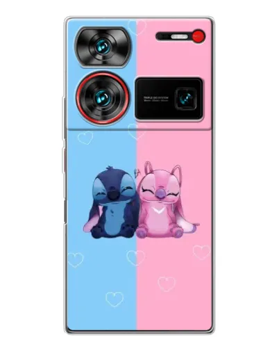 Чехол для ZTE Nubia Z60 Ultra с картинкой «Stitch и Angel Love»