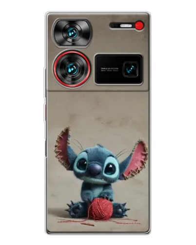Чехол для ZTE Nubia Z60 Ultra с картинкой «Стич на коричневом фоне»