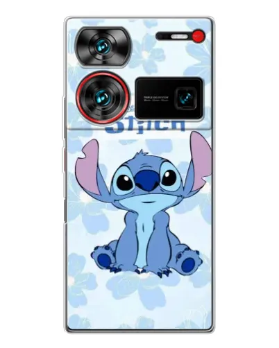 Чехол для ZTE Nubia Z60 Ultra с картинкой «Stitch среди цветов»