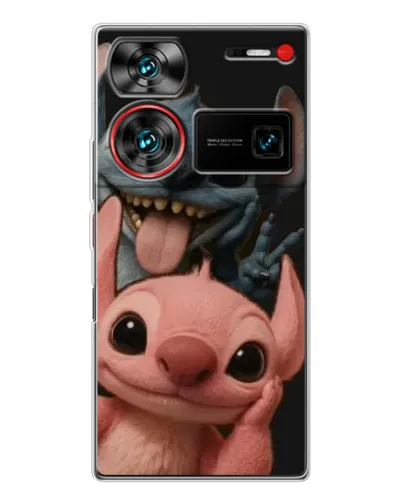 Чехол для ZTE Nubia Z60 Ultra с картинкой «Стич и Ангел»