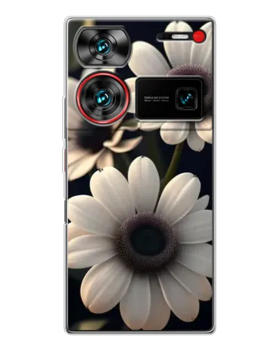 Чехол для ZTE Nubia Z60 Ultra с картинкой «Белые маргаритки макро» Чехол для ZTE Nubia Z60 Ultra с картинкой «Белые маргаритки макро»