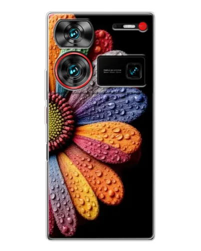 Чехол для ZTE Nubia Z60 Ultra с картинкой «Радужный цветок» Чехол для ZTE Nubia Z60 Ultra с картинкой «Радужный цветок»